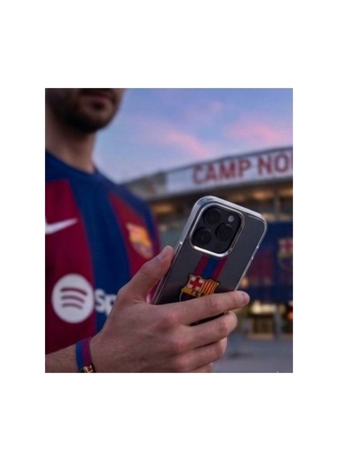 Dreamzon Clear Case for iPhone 17 pro max with FC Barcelona Design, Transparent Shockproof Cover with Camera Protection, Slim Protective Phone Case - Image 2