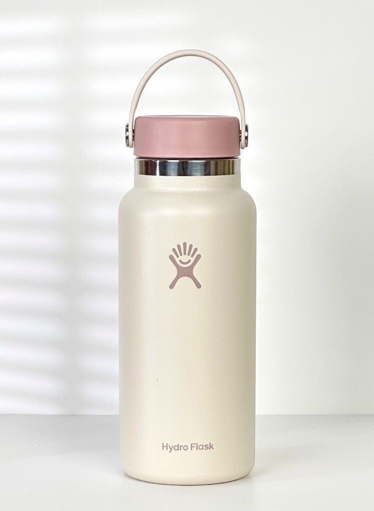 هايدرو فلاسك 946 مل/32 أوقية فراغ عريضة الفم معزولة زجاجة مياه الصلب المقاوم للصدأ مع غطاء للمشروبات الباردة ، والرياضة ، والسيارة ، والسيارات ، والهواء الطلق ، والمدرسة - الوردي - Image 2