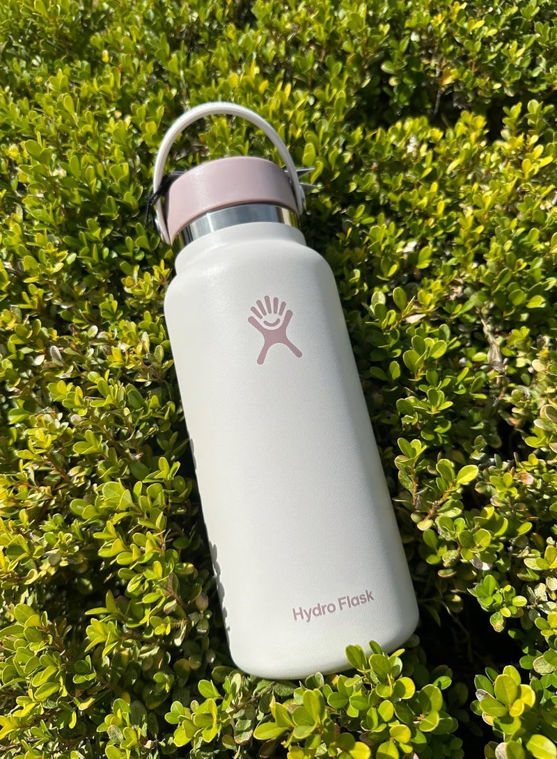 هايدرو فلاسك 946 مل/32 أوقية فراغ عريضة الفم معزولة زجاجة مياه الصلب المقاوم للصدأ مع غطاء للمشروبات الباردة ، والرياضة ، والسيارة ، والسيارات ، والهواء الطلق ، والمدرسة - الوردي - Image 5