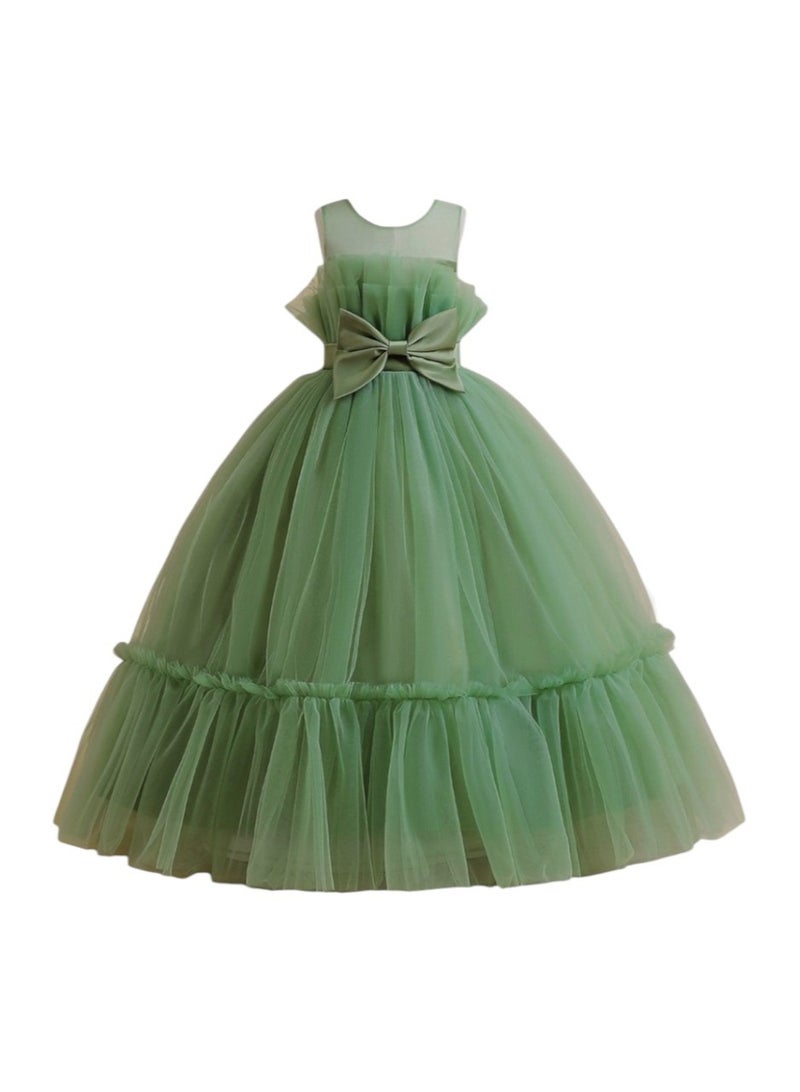 D'Daniela Tulle Bow Party Dress - Image 1