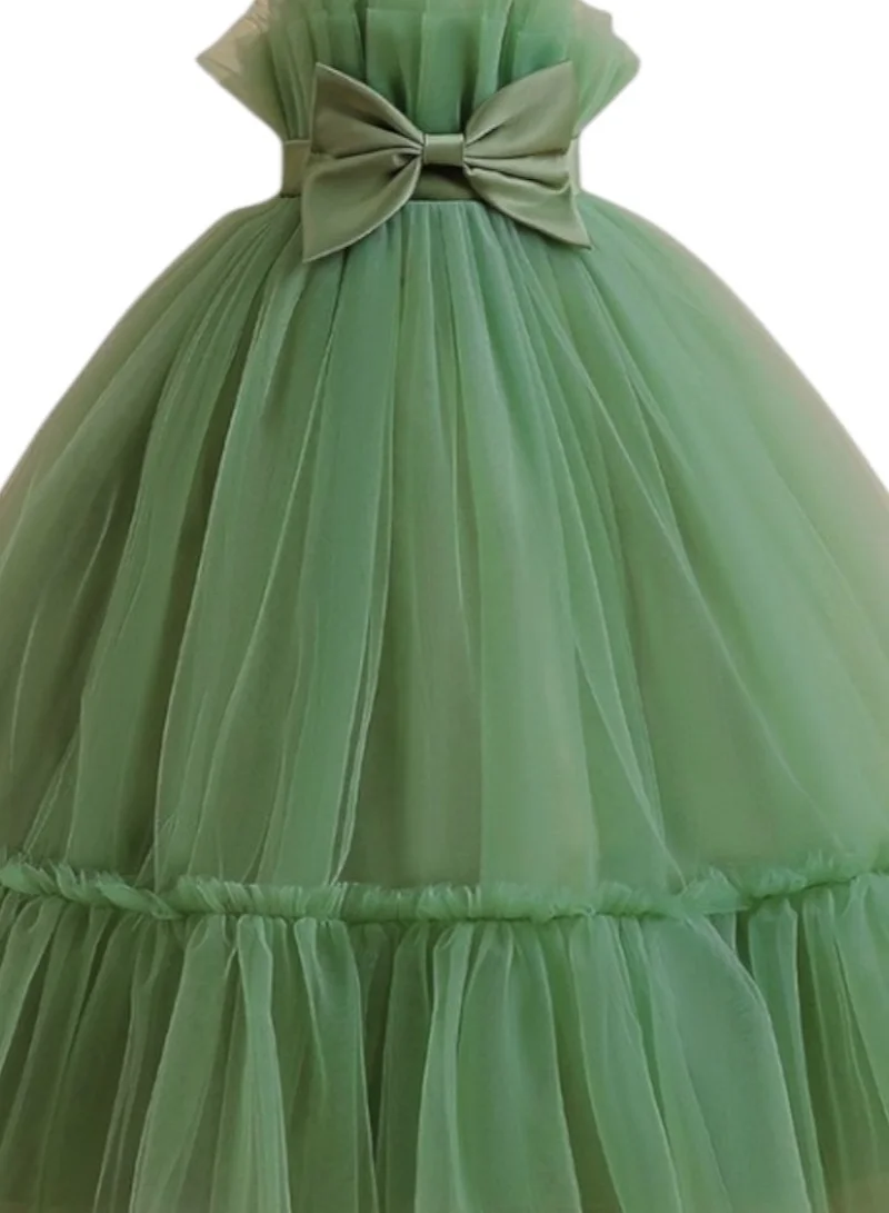 D'Daniela Tulle Bow Party Dress