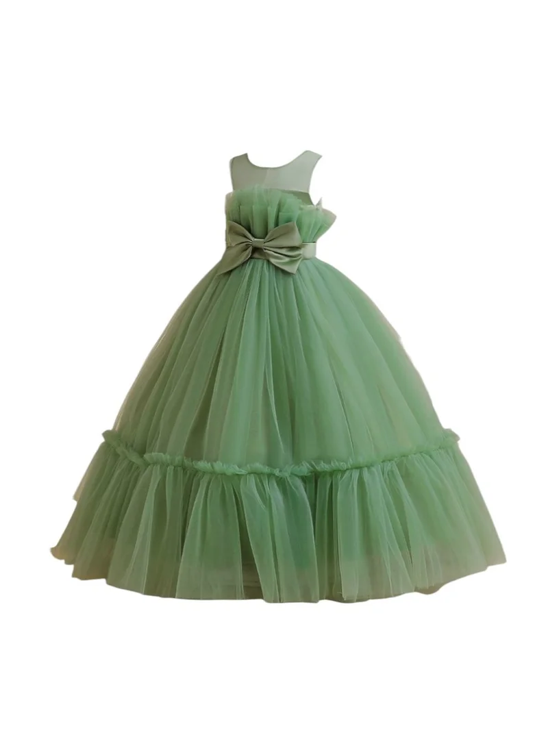 D'Daniela Tulle Bow Party Dress