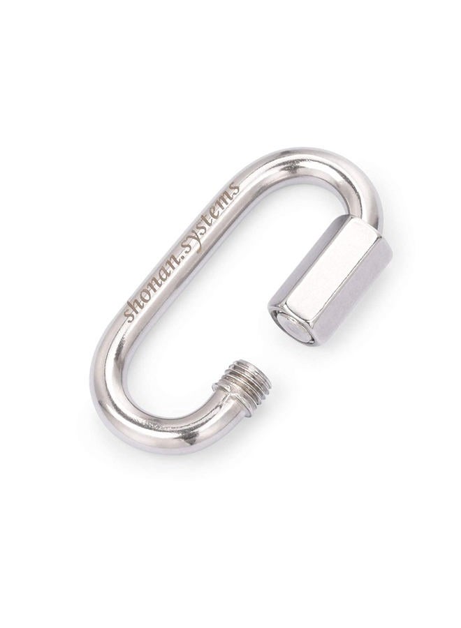 Shonan.Systems SHONAN Stainless Steel Chain Quick Links, Locking Carabiners, Carabiner Clips, Safety Chain Hooks, Twist Key Ring Screw Chain Link 2.3 Inch, 5 Pack - Image 5