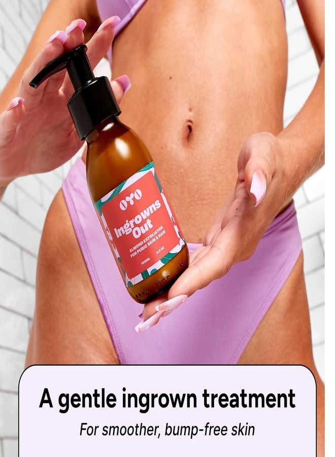 oyo Ingrowns Out by OYO – Ingrown Hair Scrub for Bikini Area & Underarms, Gentle Exfoliating Cream for Razor Bumps, Sensitive Skin Formula, 97% Natural, Fragrance?Free, 100 mL - Image 2