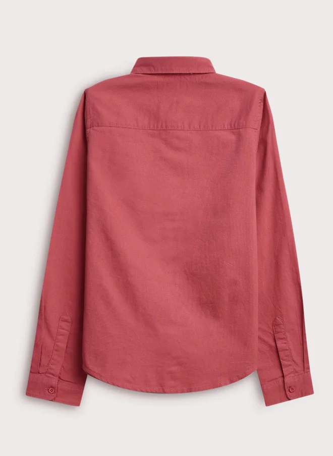 بونكيدز BONKIDS Boys Opaque Casual Shirt in Red