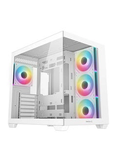 DEEPCOOL CG530 4F WH ATX Mid Tower Chassis – Tempered Glass, Dual USB 3.0, USB Type-C, 7 Expansion Slots, 3x120mm ARGB Fans (PWM), Magnetic Dust Filters, 45mm Cable Management, ATX/Micro-ATX/ITX Support, 410mm GPU, 160mm CPU Cooler, Radiator Support (Top: 120-360mm, Side: 120-280mm, Bottom: 120-360mm), 2.5”/3.5” Drive Bays | R-CG530-WHADA4-G-1  - Image 1