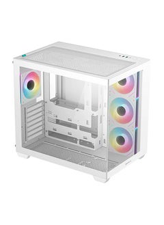 DEEPCOOL CG530 4F WH ATX Mid Tower Chassis – Tempered Glass, Dual USB 3.0, USB Type-C, 7 Expansion Slots, 3x120mm ARGB Fans (PWM), Magnetic Dust Filters, 45mm Cable Management, ATX/Micro-ATX/ITX Support, 410mm GPU, 160mm CPU Cooler, Radiator Support (Top: 120-360mm, Side: 120-280mm, Bottom: 120-360mm), 2.5”/3.5” Drive Bays | R-CG530-WHADA4-G-1  - Image 2