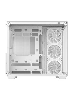 DEEPCOOL CG530 4F WH ATX Mid Tower Chassis – Tempered Glass, Dual USB 3.0, USB Type-C, 7 Expansion Slots, 3x120mm ARGB Fans (PWM), Magnetic Dust Filters, 45mm Cable Management, ATX/Micro-ATX/ITX Support, 410mm GPU, 160mm CPU Cooler, Radiator Support (Top: 120-360mm, Side: 120-280mm, Bottom: 120-360mm), 2.5”/3.5” Drive Bays | R-CG530-WHADA4-G-1  - Image 3