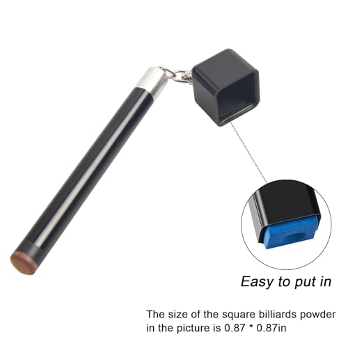 LAKE OF FIRE Square Pool Cue Chalk Holder – 2-in-1 Billiard Accessory with Pool Chalk Holder & Cue Tip Tool(Black) - Image 5