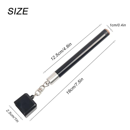 LAKE OF FIRE Square Pool Cue Chalk Holder – 2-in-1 Billiard Accessory with Pool Chalk Holder & Cue Tip Tool(Black) - Image 2