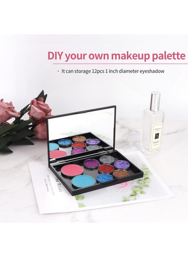 Snowso 5 Pack Magnetic Makeup Palette With Mirror, Empty Cosmetics Dispensing Storage Box For Eyeshadow Lip Color Blush Powder Highlighter Contour(Small Palette - 4.92" X 3.38”) - Image 3