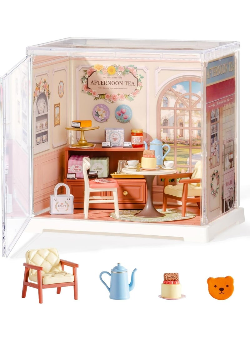 ROBOTIME 3D PUZZLE Rolife Honey Tea Lounge DIY Miniature House DWS02B - Image 1