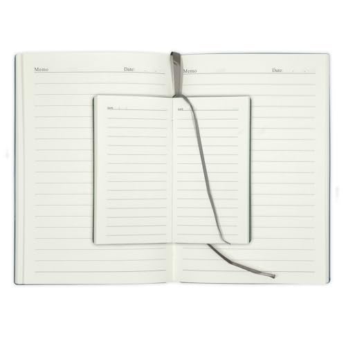 COMMA | Velvet Series Combo | A5 & A6 Size with Pen | Flexible Bound Notebook | 200 Pages | 100gsm Natural Shade Paper | Velvet PU Cover with Edge Colour - Maroon - Image 3