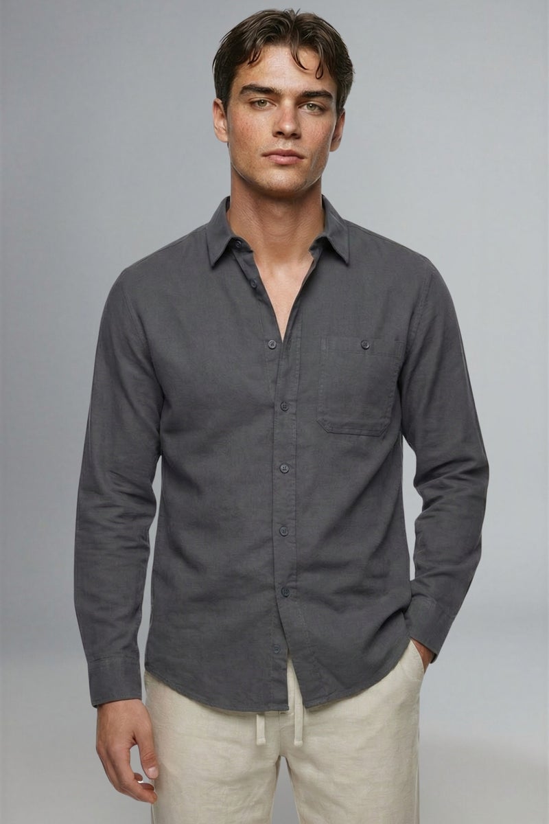 DeFacto Black Man Premium Shirt Casual - Image 1