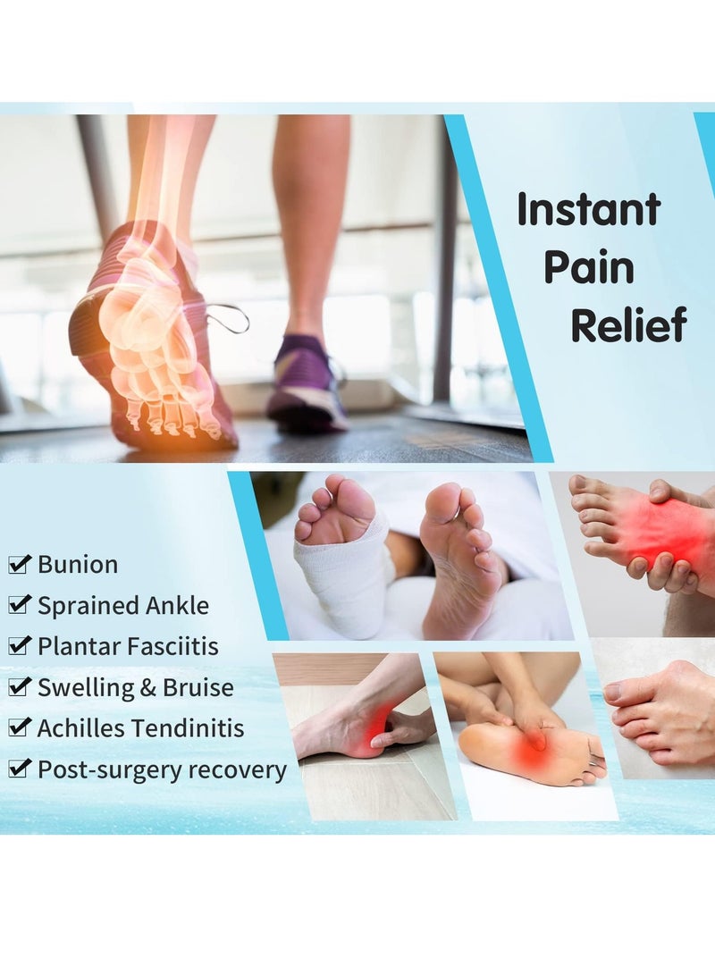 Bukela Reusable Gel Cold Therapy Sock for Hot & Cold Therapy, Ankle Foot Ice Pack Wrap for Injuries, Instant Pain Relief for Achilles Tendonitis, Plantar Fasciitis, Foot Heel -1pcs  - Image 2