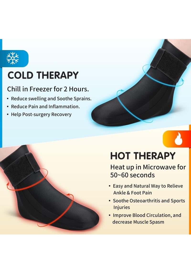 Bukela Reusable Gel Cold Therapy Sock for Hot & Cold Therapy, Ankle Foot Ice Pack Wrap for Injuries, Instant Pain Relief for Achilles Tendonitis, Plantar Fasciitis, Foot Heel -1pcs  - Image 3