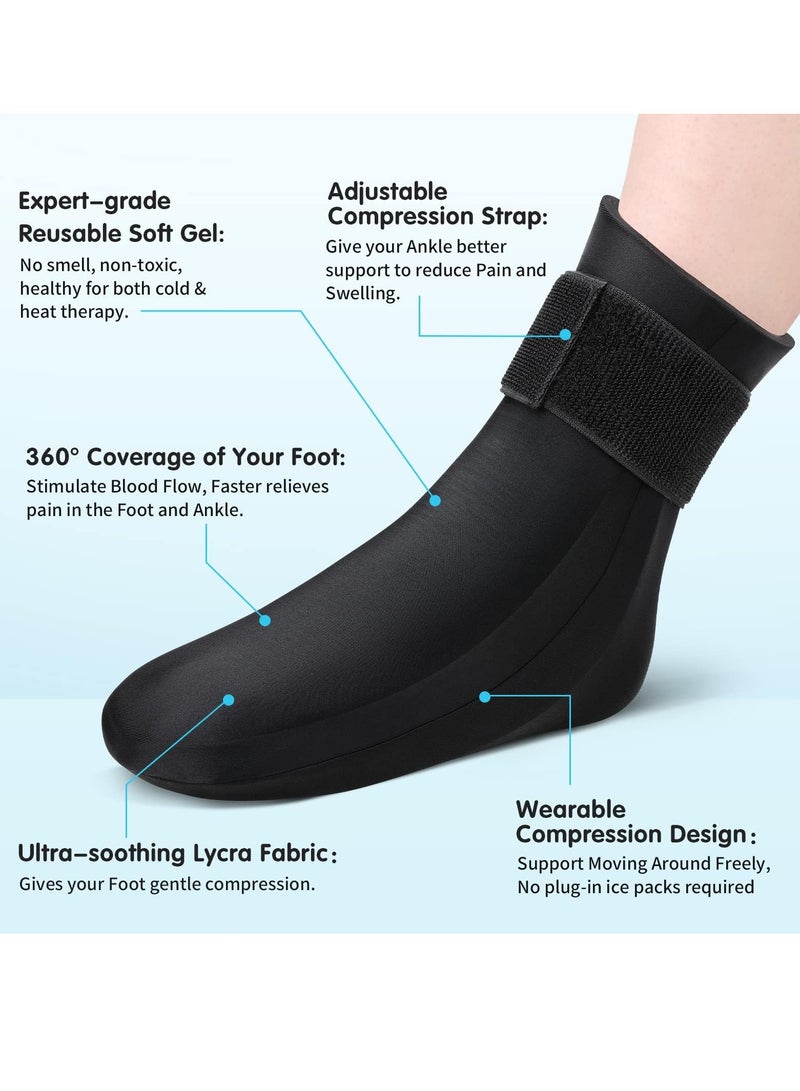 Bukela Reusable Gel Cold Therapy Sock for Hot & Cold Therapy, Ankle Foot Ice Pack Wrap for Injuries, Instant Pain Relief for Achilles Tendonitis, Plantar Fasciitis, Foot Heel -1pcs  - Image 4