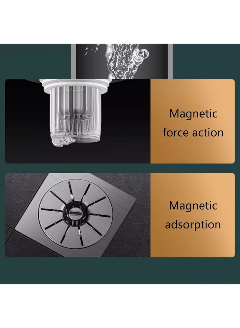 SOLARAE فلتر تصريف 2 حزمة، سلة فلتر قابلة للإزالة، خالية من الروائح، سدادة حوض الحمام العالمية، مناسبة للمنزل، الفنادق، دورات المياه العامة (رمادي، فضي لامع) - Image 4