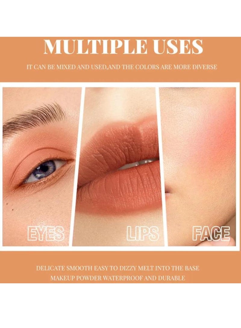 DIMSHOW Liquid Blush Creamy Formula Mousse Blush Creamy Liquid Matte Finish Blusher Face Beauty Makeup Liquid Tinted Mousse Blush Eyeshadow and Lipstick Long Wearing Moisturizing Blush 05 - Image 5