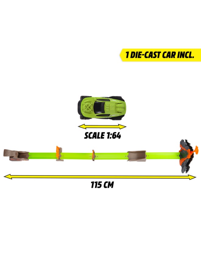 Dickie Item 203333001-Dickie Toys - Volcano Launcher Track Set (115 cm) - Volcano Toy with Catapult, Flexible Rails & Obstacles Including Toy Car, for Children from 3 Years - Image 3