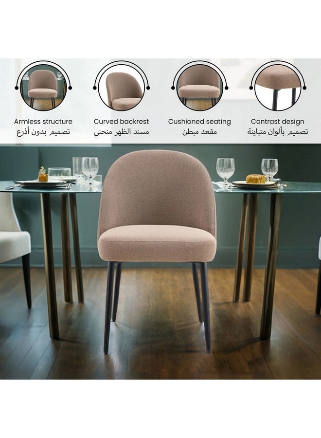 Micasa Elegant and Modern Design Armless Dining Chair Mocha Brown 53.5 x 62 x 62 cm RDC23033 - Image 4