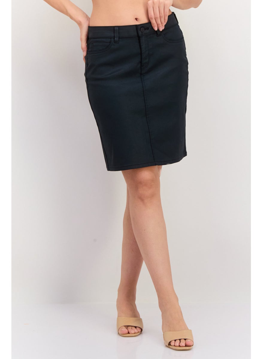 ESPRIT Women Solid Mini Skirt, Black  - Image 1