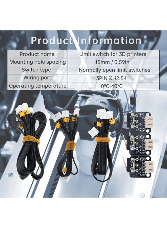 مفتاح نهاية محور XYZ مع كابل محرك السائر لحد الطابعة ثلاثية الأبعاد إندر 3 و3X و3 برو - Image 5