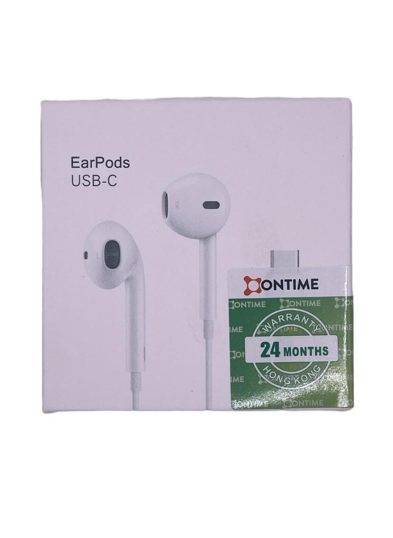 Ontime - Earpods with USB C Wired Earbuds with Microphone & Volume Control, In-ear Headphones - Image 1