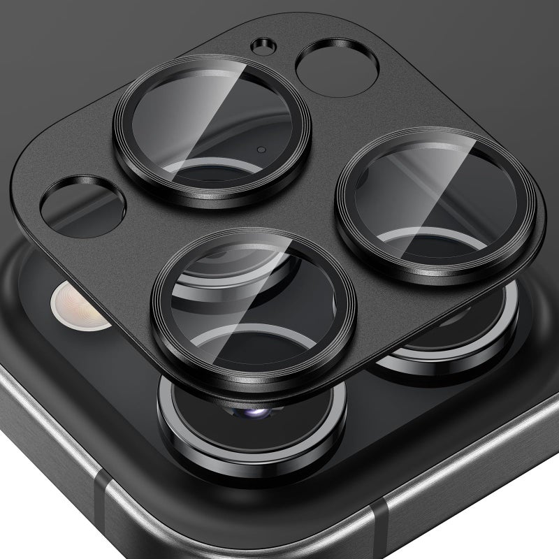 Tensea for iPhone 16 Pro/iPhone 16 Pro Max/iPhone 15 Pro/iPhone 15 Pro Max Camera Lens Protector, Metal Aluminum Alloy Tempered Glass Cover Camera Screen Protector Accessories, Case Friendly - Image 1