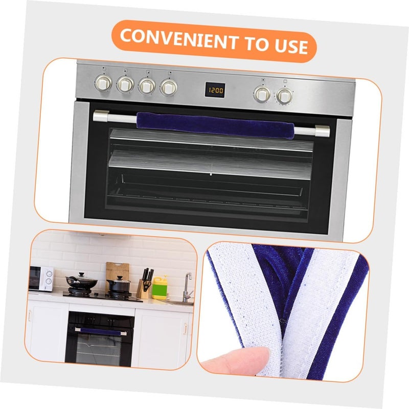 WOONEKY 6pcs Refrigerator Door Handle Covers Blue Fridge and Freezer Handle Protectors for Kitchen and Microwave Use - Image 4