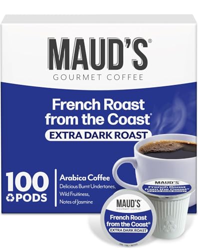MAUD'S Mauds French Roast Coffee Pods 100 ct Dark Roast Coffee in Single Serve Pods  100 Arabica Coffee Compatible with Keurig K Cups Maker - Image 1