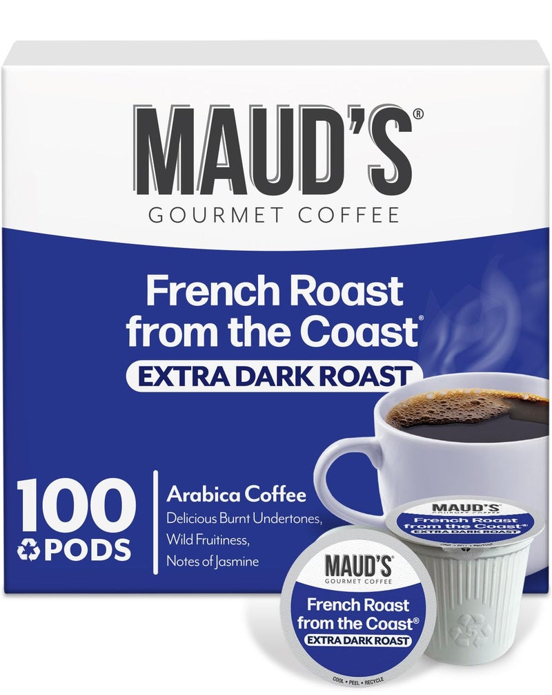 MAUD'S Mauds French Roast Coffee Pods 100 ct Dark Roast Coffee in Single Serve Pods  100 Arabica Coffee Compatible with Keurig K Cups Maker - Image 3