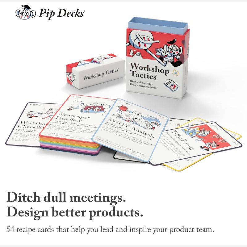 Pip Decks Pip Decks Workshop Tactics Card Deck  Business Tool to Improve Your Influence  Confidence and Persuasion in Workshops  Meetings  Presentations and More  54 Cards in a Case  - Image 2