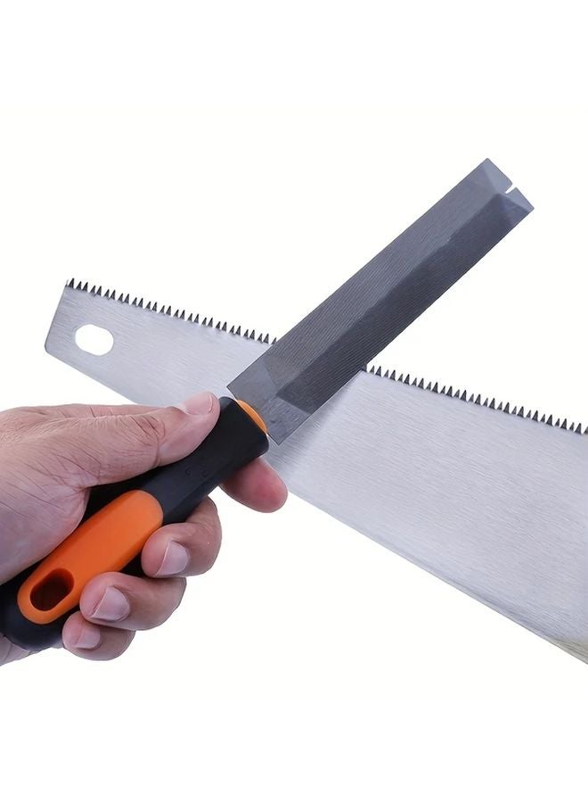 6 Inch Fine Toothed Diamond Saw File Double Sided Grain Triangular Woodworking Polishing - Image 1