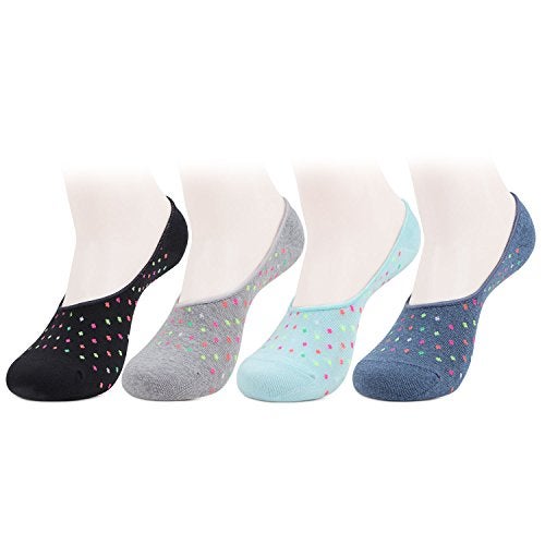 Bonjour Women's No Show Cotton Socks (Pack Of 4) - Image 1