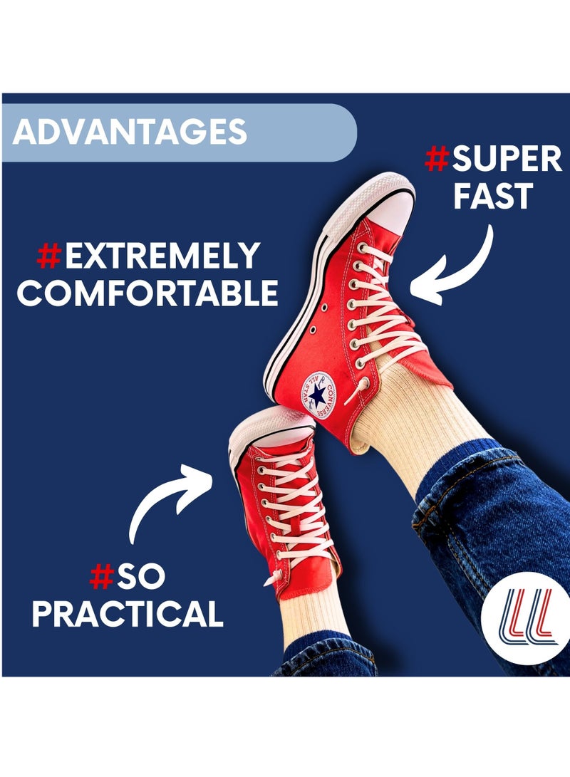 Gorilla E-Tribe Gorilla - Flat and Thin Elastic Shoelaces for Adults and Children - Save Time, Goodbye Knots, Hello Comfort - Ultra-Resistant Self-Locking - 110 cm x 4.5 mm - Image 2