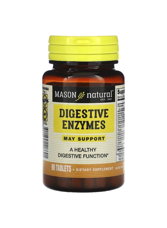 Mason Natural Mason Natural, Digestive Enzymes, 90 Tablets  - Image 1