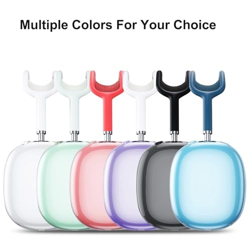 MOLOPPO Transparent Blue Case for AirPods Max 2/1 (2026/2024/2020)(USB-C/Lightning), Soft TPU Protective Cover, Anti-Scratch Colored Skin Accessories, Slim Fit Design - Image 4