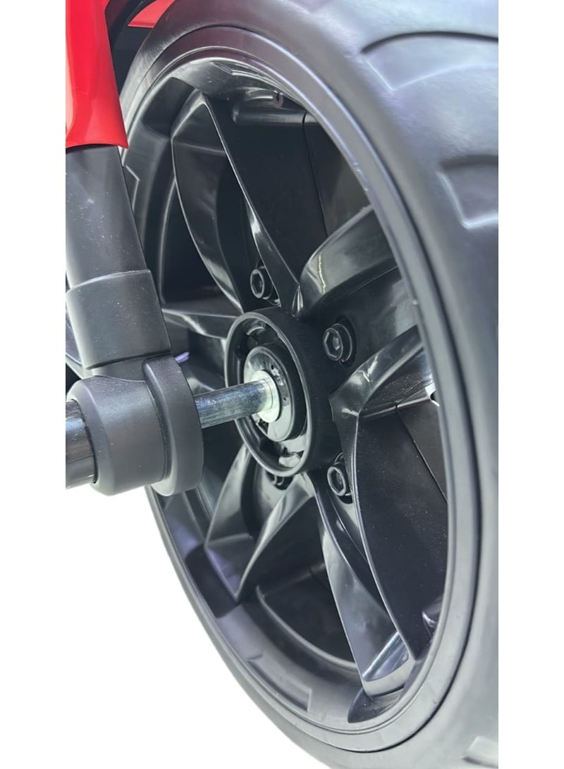 Super Toy Kids Electric Sports Ride-On Bike – 12V, Red & Black - Image 4