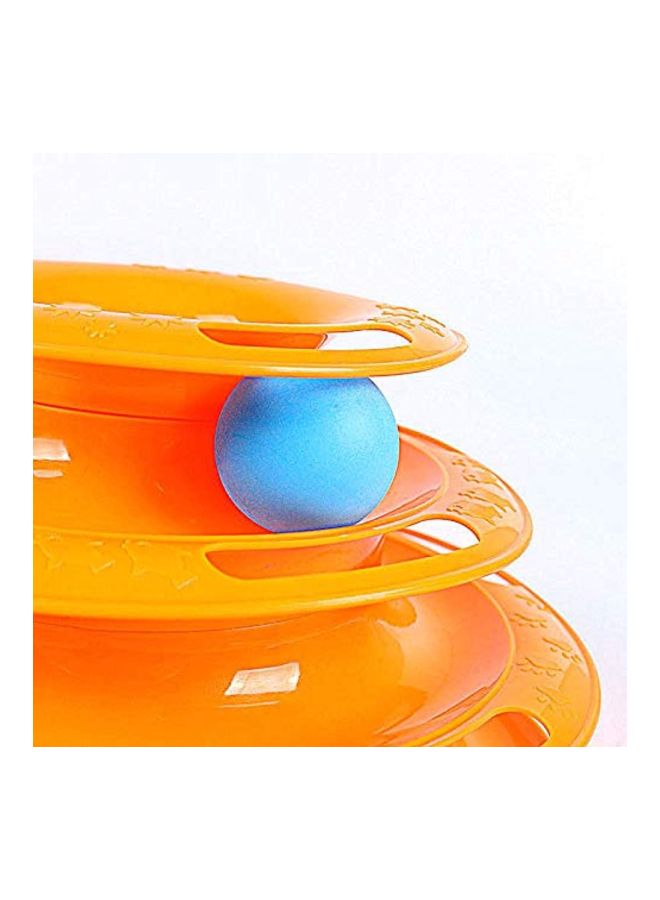 NIBEMINENT Three-Layered Turntable Toy With Balls Orange/Blue/Pink - Image 5