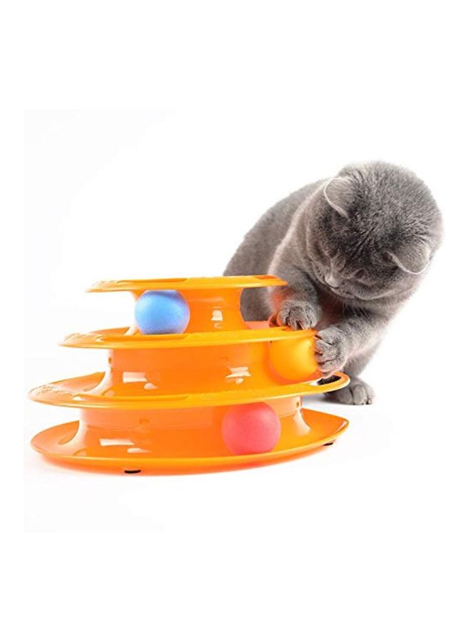 NIBEMINENT Three-Layered Turntable Toy With Balls Orange/Blue/Pink - Image 4