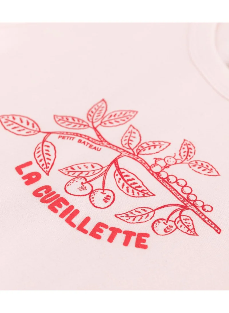 Petit Bateau Children's printed short-sleeved cotton T-shirt