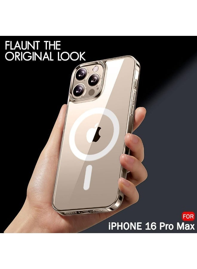 UMIXPRO Magnetic Clear Phone Case for iPhone 16 Pro Max 6.9-Inch, MagSafe Compatible, Shockproof Bumper Cover - Image 2