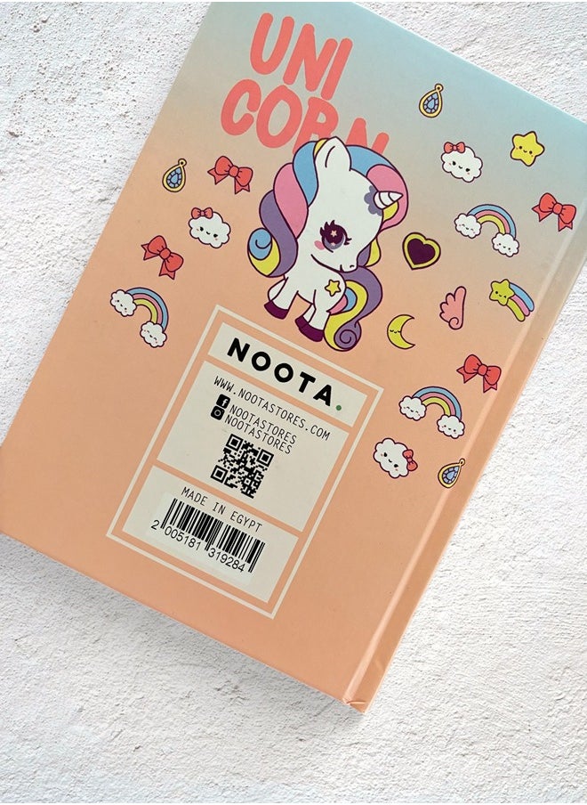 Noota - NOOTA UNICORN A5 HARDCOVER NOTEBOOK 100 LINED PAGES - Image 1