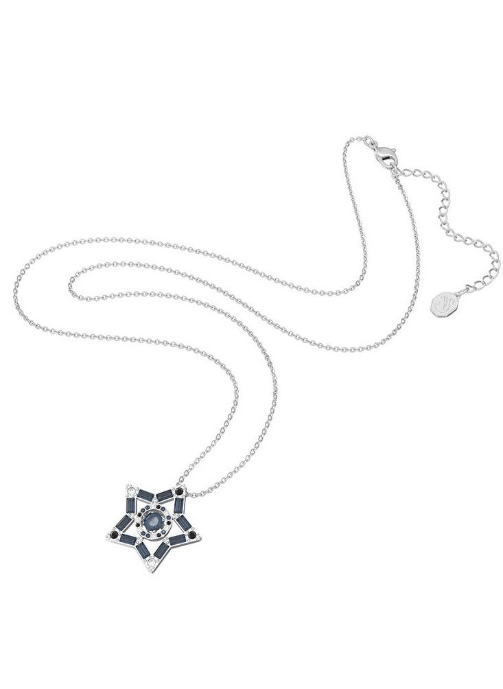 Chomel - Chomel Women's Stella Mixed Cut Star Pendant Rhodium Plated - Image 1