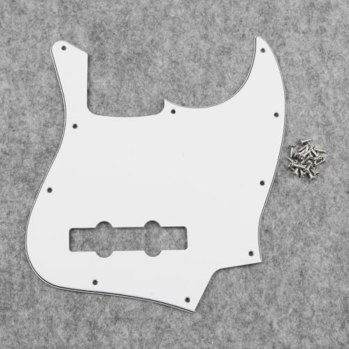 FLEOR 3Ply White 10 Hole J Bass Pickguard Scratch Plate Pick Guards for 4 Strings American/Mexican Standard J Bass Part - Image 4
