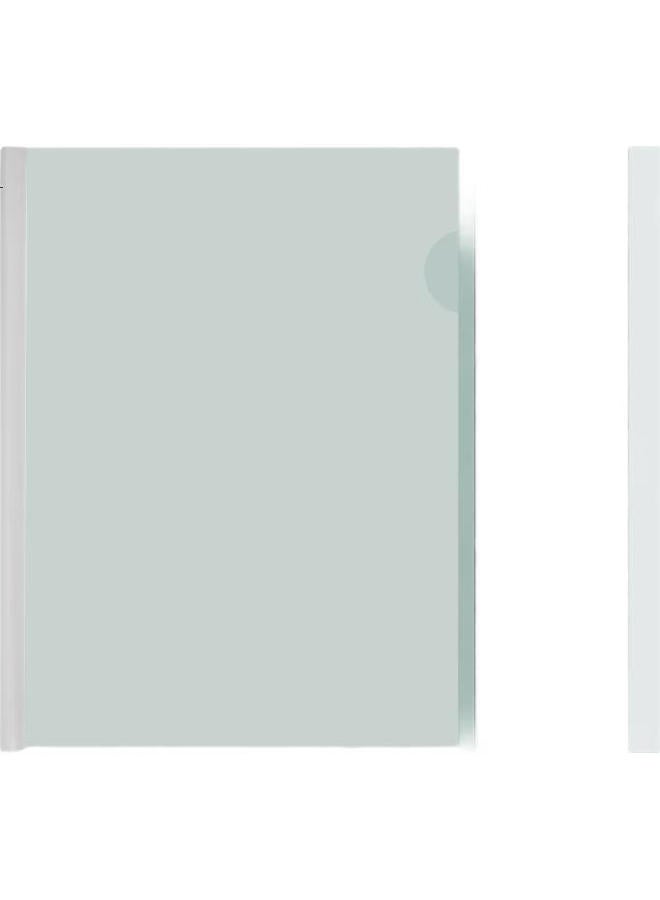 Simaa (Simaa) 10Pcs A4 Water Drop Rod Clip Office Report Clip Pull Rod Clip Folder Data Clip White Stationery 6112 - Image 1