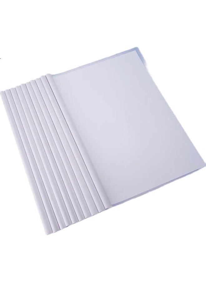 Simaa (Simaa) 10Pcs A4 Water Drop Rod Clip Office Report Clip Pull Rod Clip Folder Data Clip White Stationery 6112 - Image 2