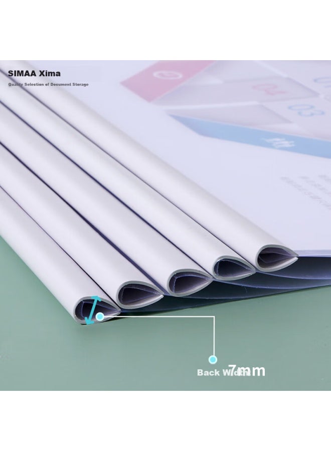 Simaa 10 قطع A4 مشبك قضيب قطرة الماء مشبك تقرير مكتبي مشبك سحب قضيب مشبك ملف بيانات قرطاسية بيضاء 6112 - Image 3