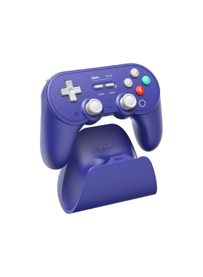 8بت دو وحدة تحكم 8BitDo Pro 3 بتقنية البلوتوث لجهاز Switch/Switch 2 - عصا تحكم TMR، أزرار ABXY قابلة للتبديل، أزرار خلفية احترافية، قاعدة شحن، مشغلات تأثير هول، لأجهزة Windows وApple وSteamOS وAndroid - أرجواني - Image 2